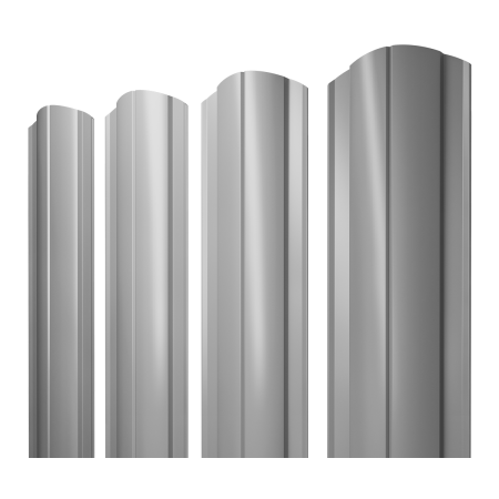 Штакетник Круглый фигурный 0,45 PE RAL 7004 сигнальный серый
