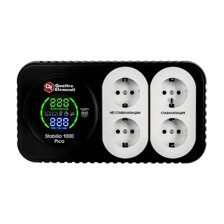 Стабилизатор напряжения настольный QUATTRO ELEMENTI Stabilia 1000 Pico (1000ВА,160-280В) 917-735