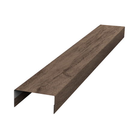 Ламель лицевая 125 забора жалюзи Texas стартовая/финишная для калиток и ворот 0,45 Almond Wood Fresh