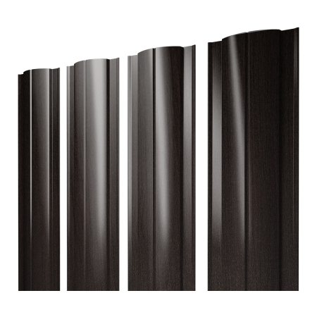 Штакетник Круглый с прямым резом 0,45 Print Elite Coffee Wood TwinColor