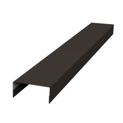 Ламель лицевая 125 забора жалюзи Texas стартовая/финишная для калиток и ворот 0,5 Rooftop БархатRR32