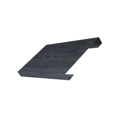 Ламель лицевая 150 забора жалюзи Texas стартовая/финишная для калиток и ворот 0,45 Grey Wood TC