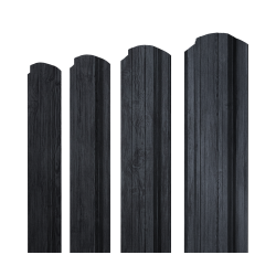 Штакетник Прямоугольный фигурный 0,45 Print Premium Grey Wood TwinColor