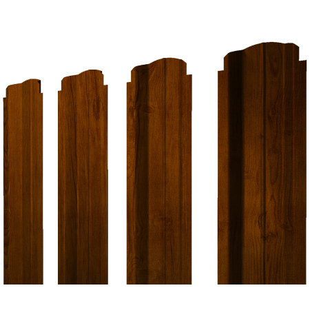 Штакетник П-образный В фигурный 0,4 Print Premium Golden Wood Intense FTC
