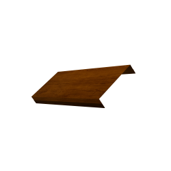 Ламель обратная 125 забора жалюзи Texas 0,45 Print-Double Premium с пленкой Golden Wood Intense F