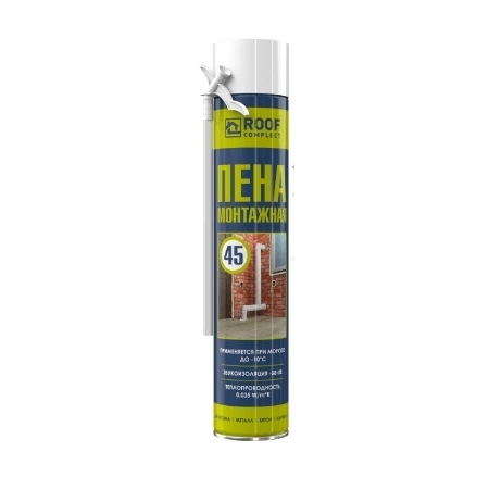 Пена монтажная Roof Complect бытовая 45 1000мл/650гр