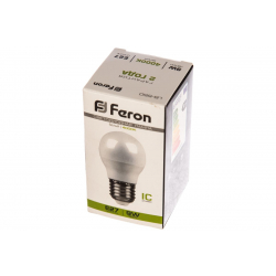 Лампа светодиодная FERON LB-550 (9W) 230V Е27 4000K G45 шарик