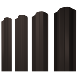 Штакетник М-образный В фигурный 0,45 PE RR 32 темно-коричневый