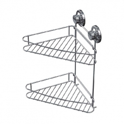 L3728-2 Полка угловая 2-ярусная,решетка на вакуумных присосках