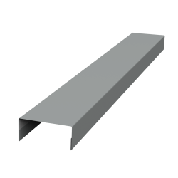 Ламель лицевая 125 забора жалюзи Texas стартовая/финишная для калиток и ворот 0,45 PE RAL 9006