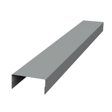 Ламель лицевая 125 забора жалюзи Texas стартовая/финишная для калиток и ворот 0,45 PE RAL 9006