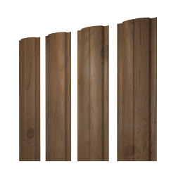 Штакетник Полукруглый Slim с прямым резом 0,45 Print Premium Pine Wood Fresh