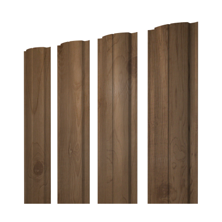 Штакетник Полукруглый Slim с прямым резом 0,45 Print Premium Pine Wood Fresh