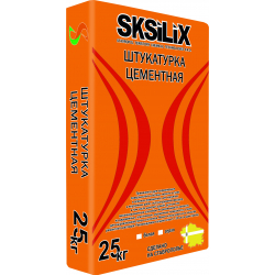 Штукатурка цементная серая SKSilix 25 кг