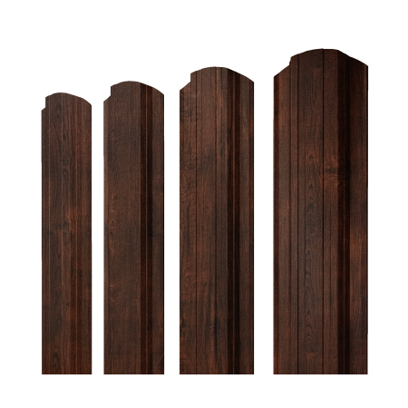 Штакетник Прямоугольный фигурный 0,45 Print-Double Premium Cherry Wood Dark F