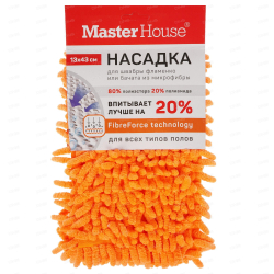 Насадка для швабры из микрофибры Лапша с карман.13*43см,Бачата 60039