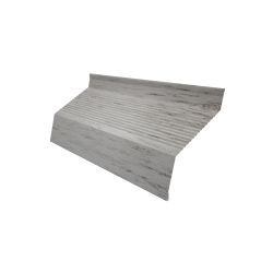 Ламель забора жалюзи Milan new gofr 0,45 Print Elite с пленкой Snow Wood TwinColor