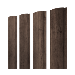 Штакетник Полукруглый Slim с прямым резом 0,45 Print Premium Almond Wood Fresh