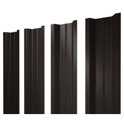 Штакетник П-образный В с прямым резом 0,45 Print Elite Coffee Wood TwinColor