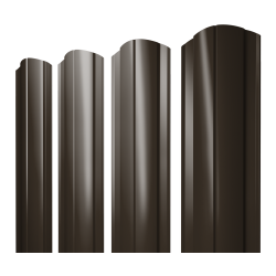 Штакетник Круглый фигурный 0,45 Drap-double TX RR 32 темно-коричневый