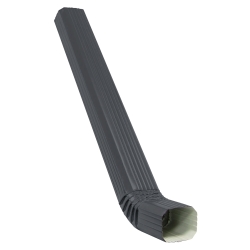 Труба прямоугольная с коленом 3м Vortex RAL 7024 Matt