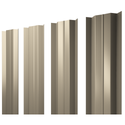 Штакетник М-образный В с прямым резом 0,45 PE RAL 1015 светлая слоновая кость