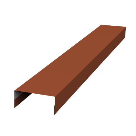 Ламель лицевая 125 забора жалюзи Texas стартовая/финишная для калиток и ворот 0,5 Satin 8004