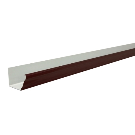 Прямоугольный желоб 2м Профи - RAL RR 32 Тёмно-коричневый