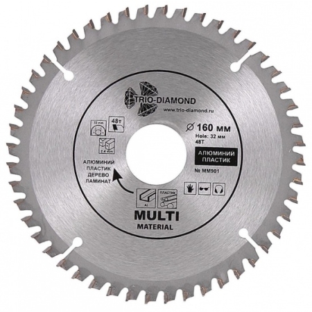 Диск пильный по мультиматериалам Trio Diamond 160*48Т/32-30-32мм
