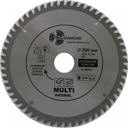 Диск пильный по мультиматериалам Trio Diamond 200*56Т/32-30мм ММ903