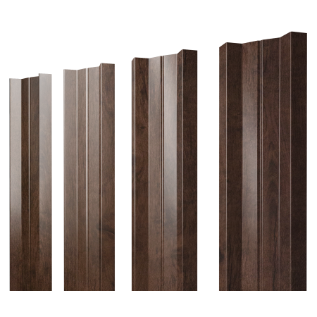 Штакетник М-образный А с прямым резом 0,45 Print Elite Cherry Wood TwinColor