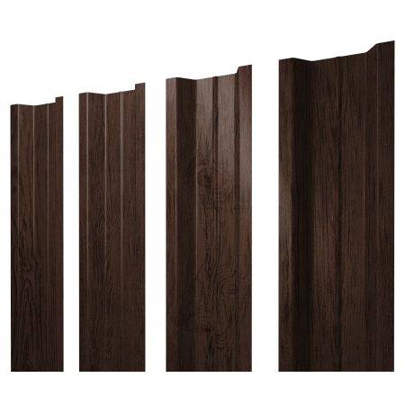 Штакетник П-образный В с прямым резом 0,45 Print Premium Antique Wood TwinColor