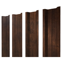 Штакетник П-образный В с прямым резом 0,45 Print-Double Premium Cherry Wood Dark F