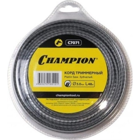 Корд трим. CHAMPION Platin Saw 3,0мм*48м (зубчатый) С7071