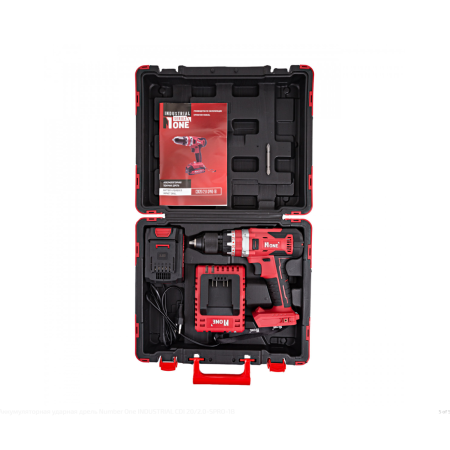 INDUSTRIAL Дрель аккум. ударная Number one CDI 20/2.0-SPRO-1B(20V,1акк-2,0Ач,з/у,2-х скор)