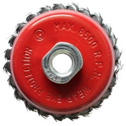 Щетка DERZHI для УШМ, чашка 125 мм М14 крученая проволока 874627