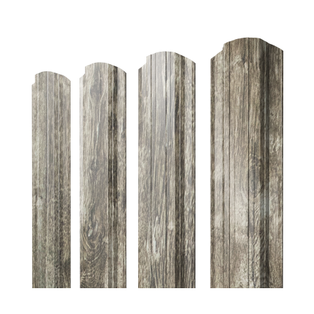 Штакетник Прямоугольный фигурный 0,45 Print Elite Nordic Wood TwinColor