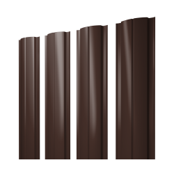 Штакетник Полукруглый Slim с прямым резом 0,5 Satin Matt TX RAL 8017 шоколад