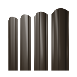 Штакетник Полукруглый Slim фигурный 0,5 Drap RR 32 темно-коричневый