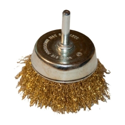 Щетка-крацовка чашка со шпил. куч. сталь. омед. пр. 0,3мм д/дрели.50мм 888