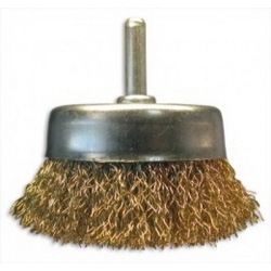 Щетка-крацовка чашка со шпил. куч. сталь. омед. пр. 0,3мм д/дрели.60мм 888