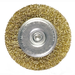 Щетка-крацовка плоская со шпил. куч. сталь. д/дрели. 50 мм