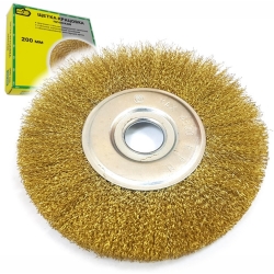 Щетка-крацовка плоск., круч. стал. пров.0,3мм д/шлифмашины 200мм/32мм