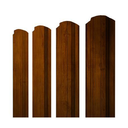 Штакетник Прямоугольный фигурный 0,4 Print Premium Golden Wood Intense FTC