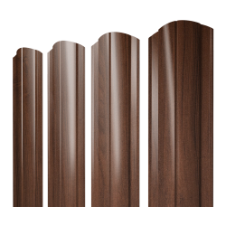 Штакетник Круглый фигурный 0,45 Print Elite Choco Wood TwinColor