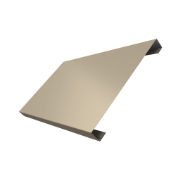 Ламель лицевая 200 забора жалюзи Texas 0,5 Satin с пленкой RAL 1015 светлая слоновая кость