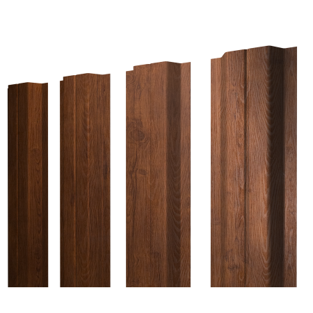 Штакетник П-образный A с прямым резом 0,45 Print Premium Golden Wood Fresh TwinColor