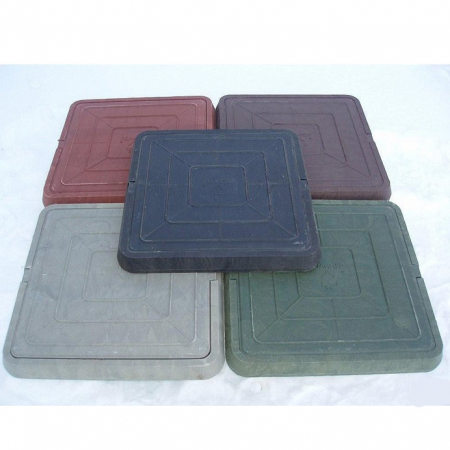 Люк д/колодцев 67*67 макс.3т квадрат. цветной