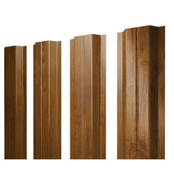 Штакетник П-образный A с прямым резом 0,45 Print Elite Golden Wood TwinColor
