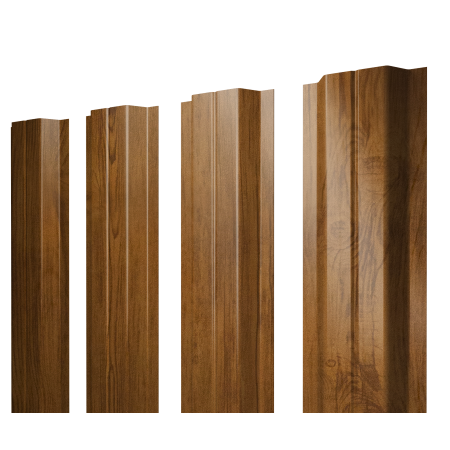 Штакетник П-образный A с прямым резом 0,45 Print Elite Golden Wood TwinColor